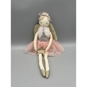 Mon Ami Designs Angel Doll Thule Dress With Gold Colored Wings Holding Star 18”